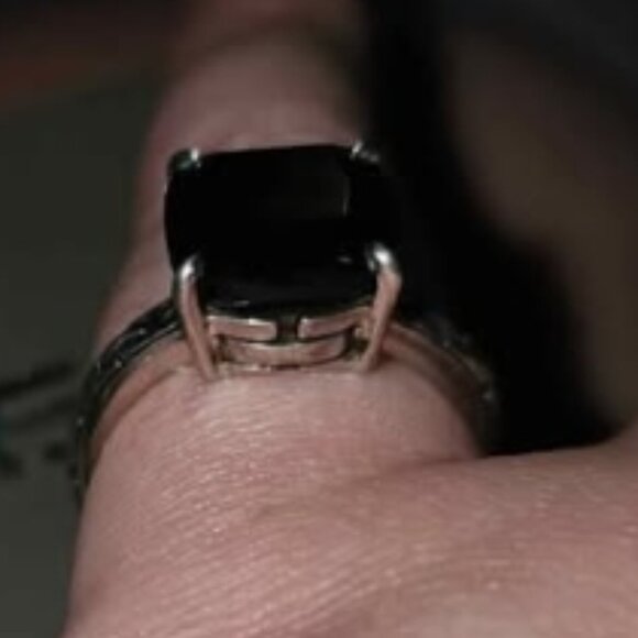 Effy Sterling Silver Ring with Black Onyx – Size 7 – Designer Women's Jewelry - Picture 2 of 3